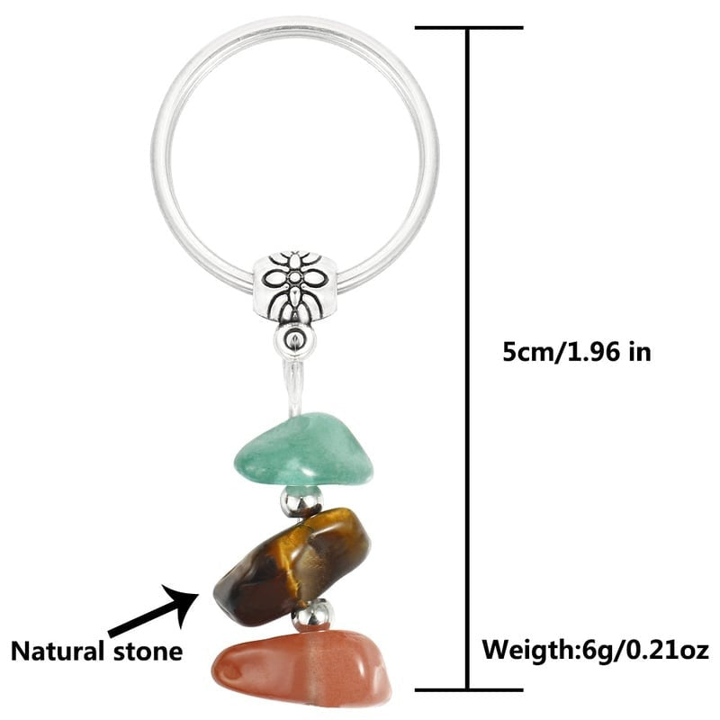 ✨Handmade Natural Stone Keychain – Carry Positivity Everywhere