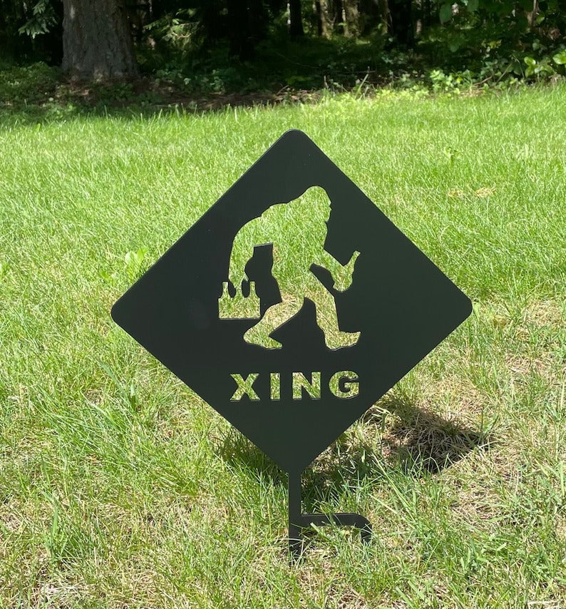 Funny Bulldog Metal Garden Decor