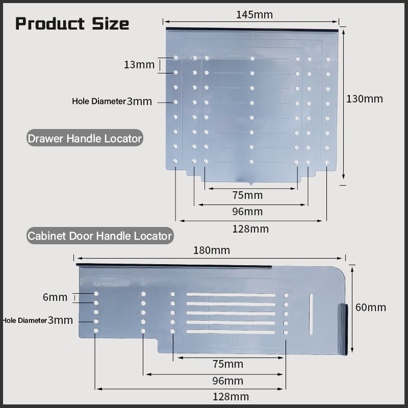 🔥 SALE - Cabinet & Drawer Handle Drill Mounting Template