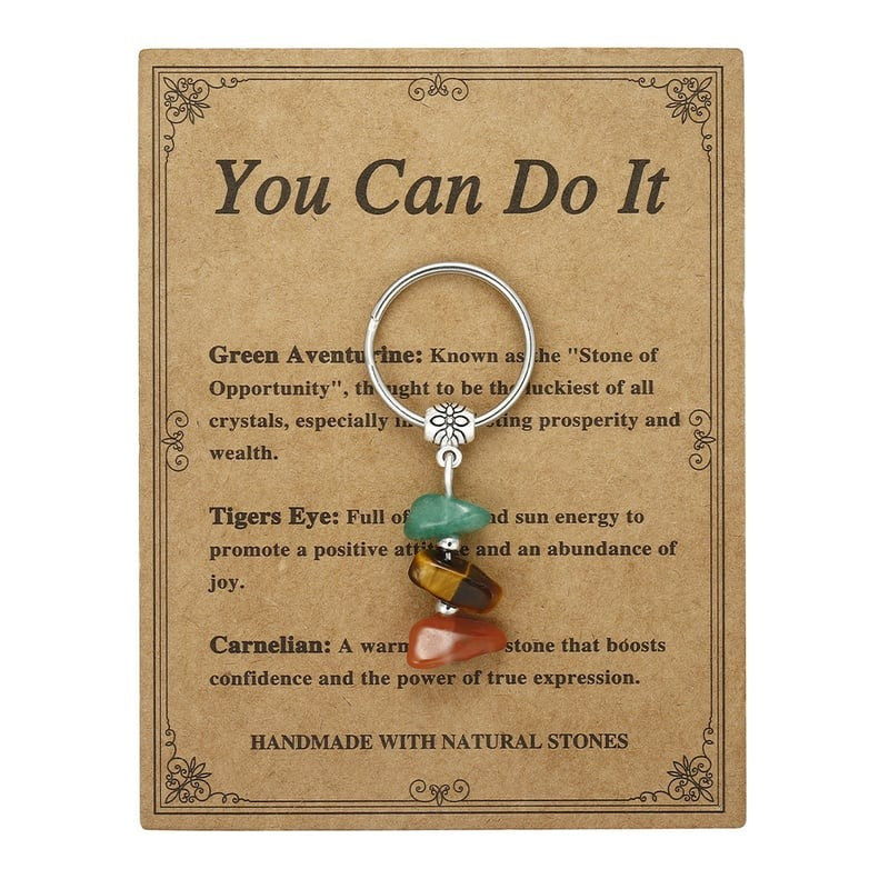 ✨Handmade Natural Stone Keychain – Carry Positivity Everywhere